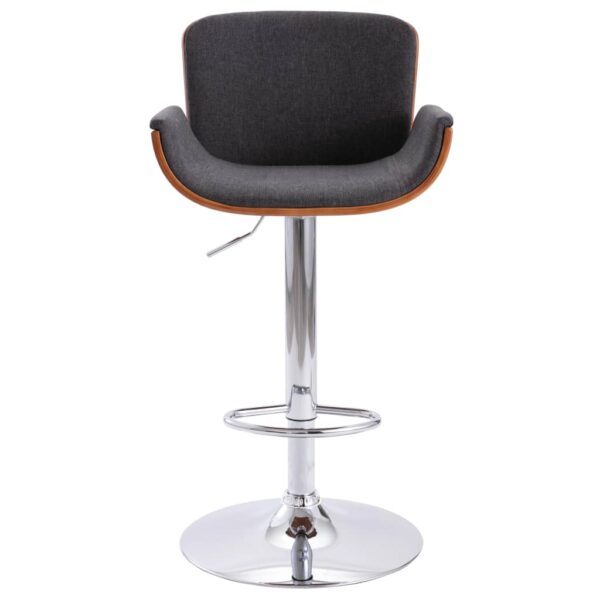 vidaXL Bar Stool Grey Fabric - Image 2