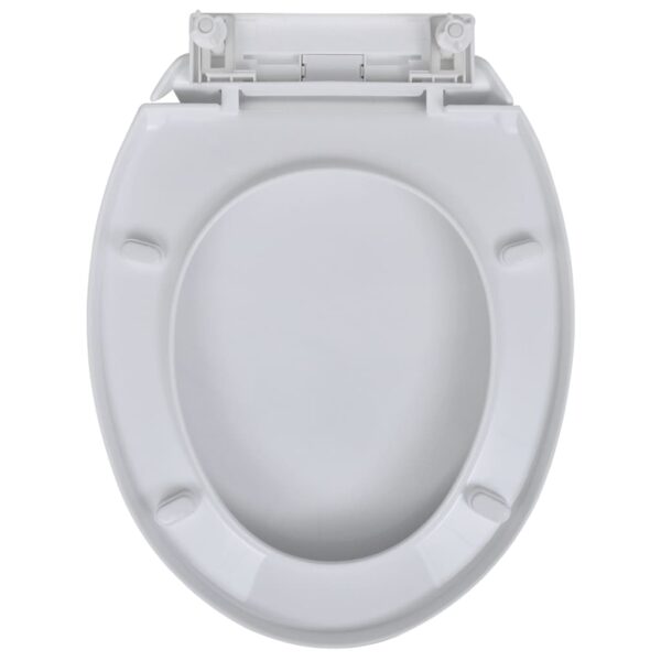 vidaXL Toilet Seats with Soft Close Lids 2 pcs Plastic White - Image 4