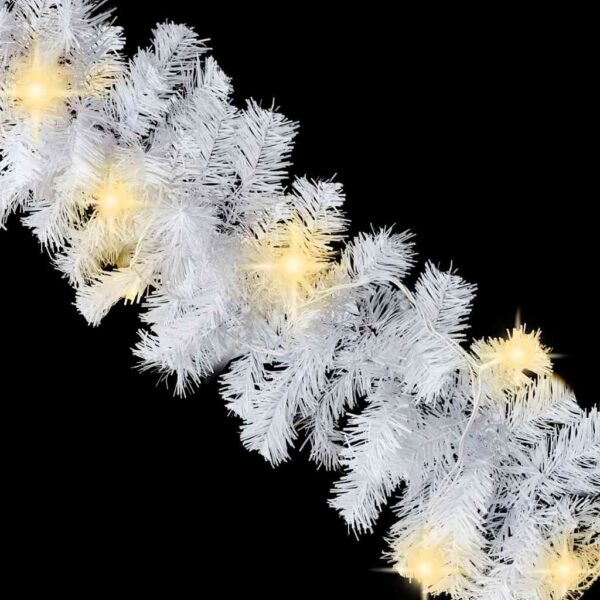 vidaXL Christmas Garland with LED Lights 5 m White - Image 6