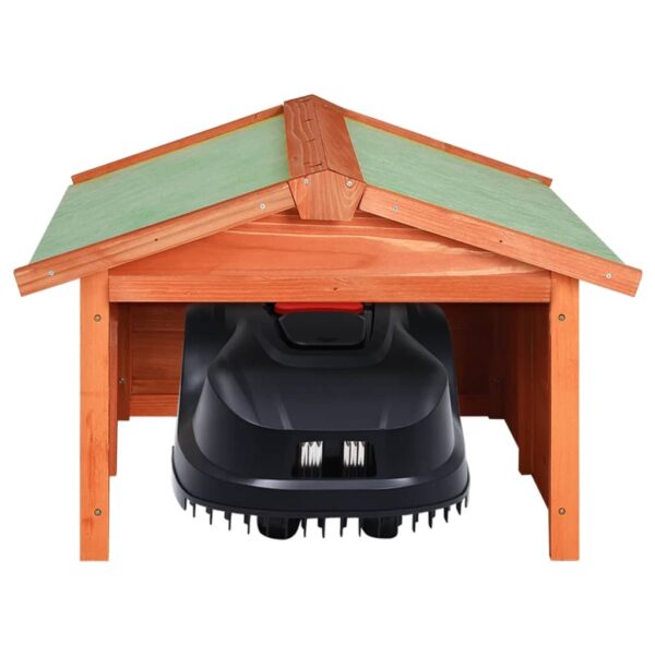 vidaXL Robotic Lawn Mower Garage 72x87x50 cm Solid Firwood - Image 3