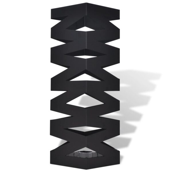 Black Square Umbrella Stand Storage Holder Walking Stick Steel 48.5 cm - Image 2
