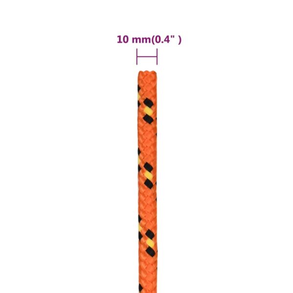 vidaXL Boat Rope Orange 10 mm 100 m Polypropylene - Image 6