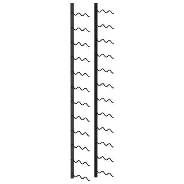 vidaXL Wall-mounted Wine Rack for 24 Bottles Black Iron - Image 1