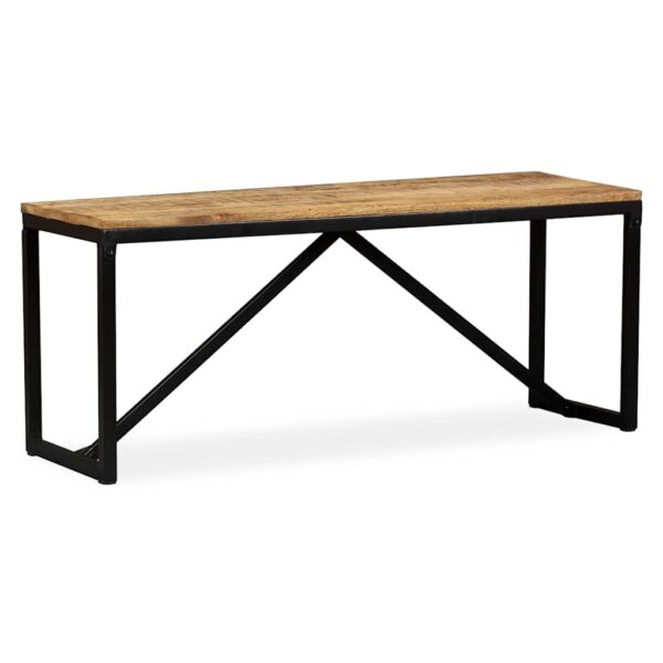 vidaXL Bench Solid Mango Wood 110x35x45 cm - Image 12
