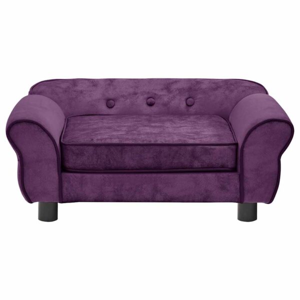 vidaXL Dog Sofa Burgundy 72x45x30 cm Plush - Image 2