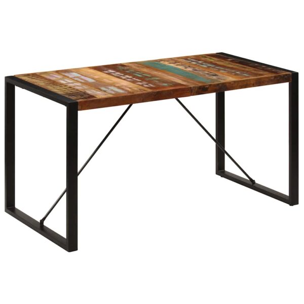 vidaXL Dining Table 140x70x75 cm Solid Reclaimed Wood - Image 10