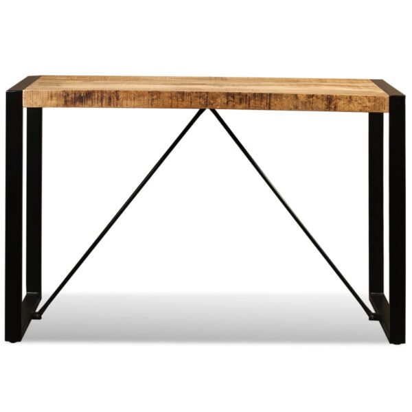 vidaXL Dining Table Solid Rough Mango Wood 120 cm - Image 9