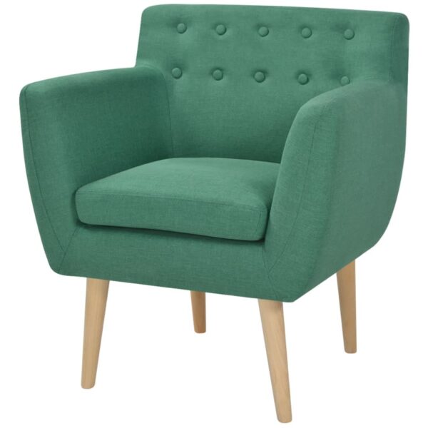 vidaXL Armchair Green Fabric - Image 1