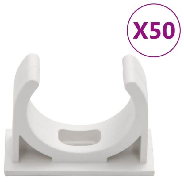 vidaXL Cable Trunkings with Clips Ø30 mm 30 m PVC - Image 4