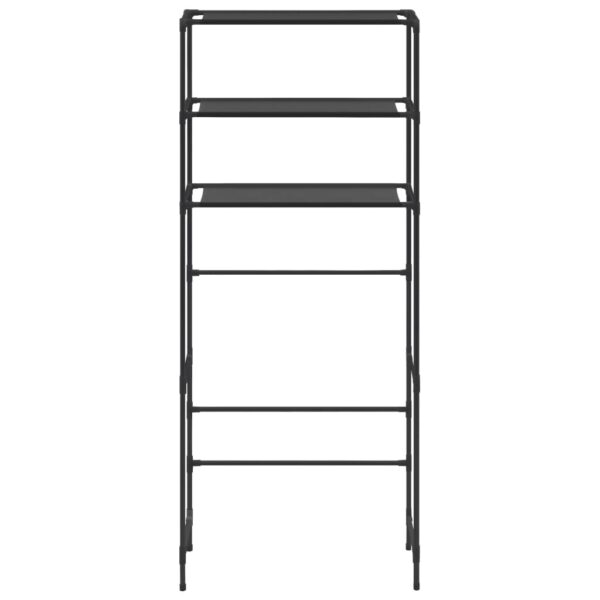 vidaXL 3-Tier Storage Rack over Laundry Machine Black 69x28x169 cm - Image 4