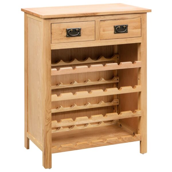 vidaXL Wine Cabinet 72x32x90 cm Solid Oak Wood - Image 1