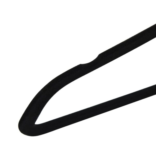 vidaXL 100 pcs Clothes Hanger Set Anti-slip Black Velvet - Image 6