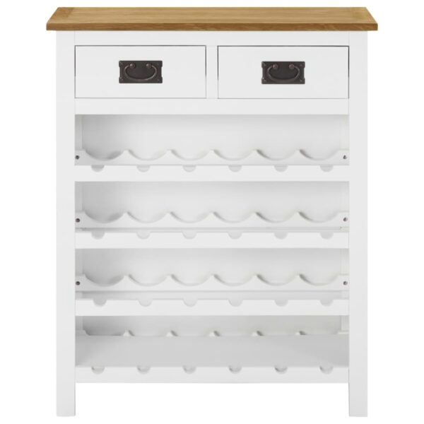 vidaXL Wine Cabinet 72x32x90 cm Solid Oak Wood - Image 2