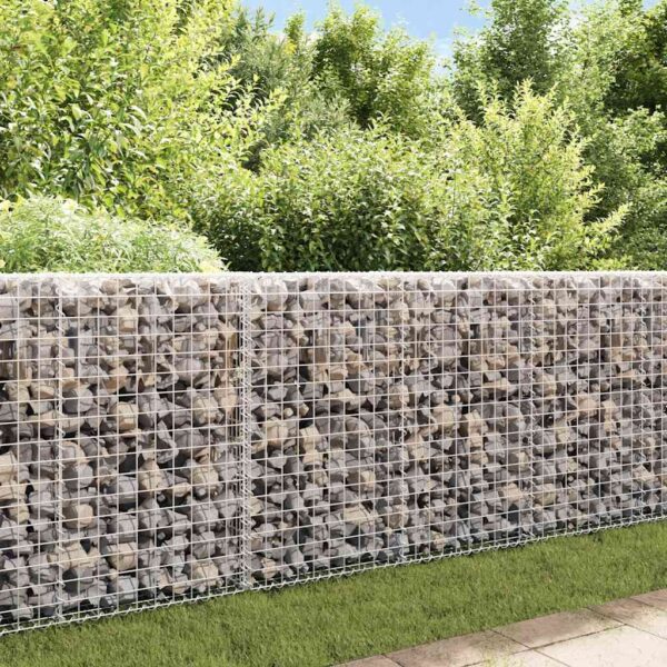 vidaXL Gabion Wall with Covers Galvanised Steel 200x20x85 cm - Image 1