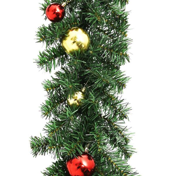 vidaXL Christmas Garland Decorated with Baubles and LED Lights 20 m - Image 4