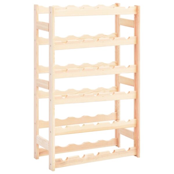 vidaXL Wine Rack for 30 Bottles Solid Wood Pine - Image 1