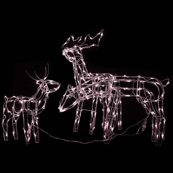 vidaXL 3 Piece Christmas Light Display Reindeers 229 LEDs - Image 3