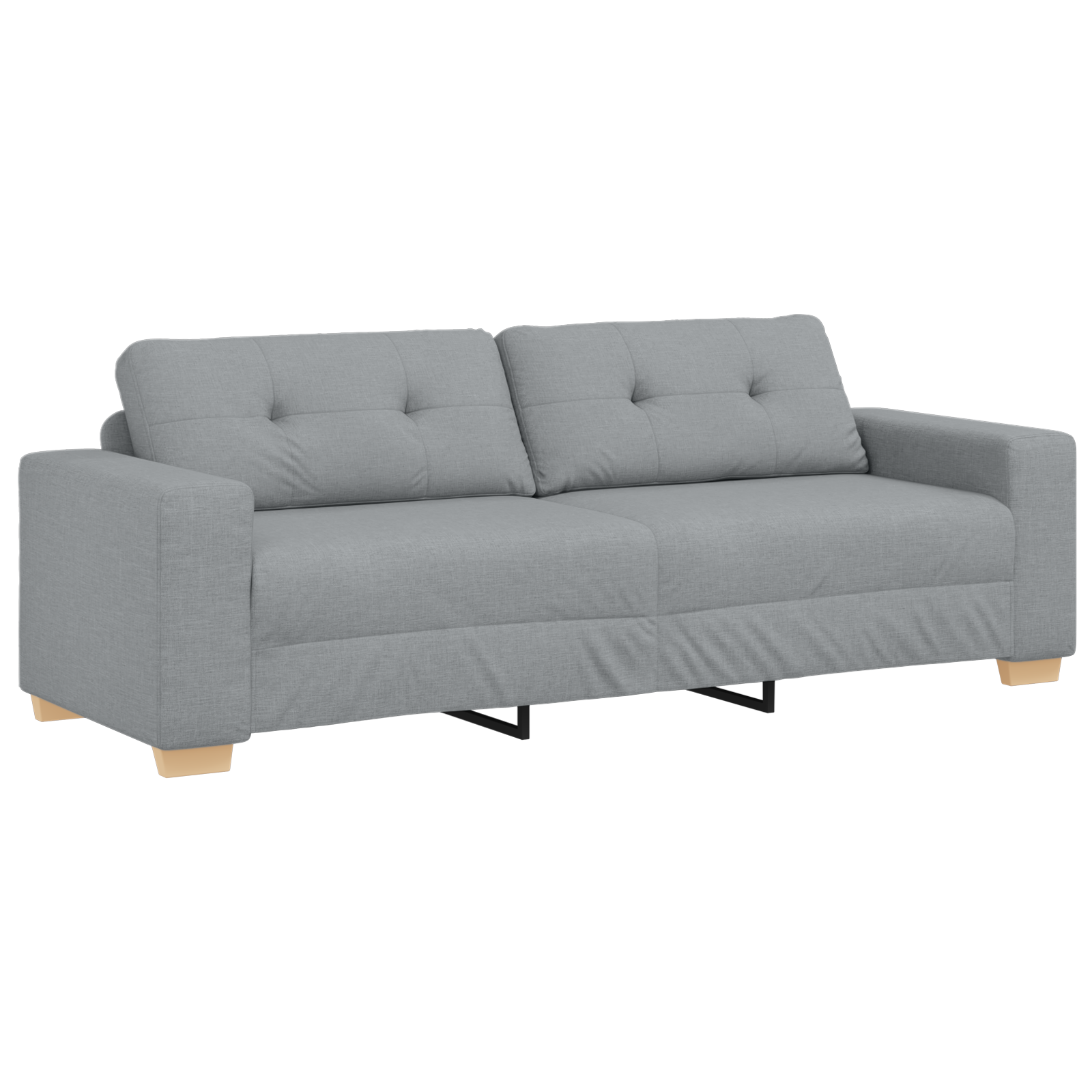 image_product3324628P_Image_3324628-WBG-Angle-2_02 vidaXL Sofa Set with Cushion with Pillow 3 pcs Grey Fabric - Image 5