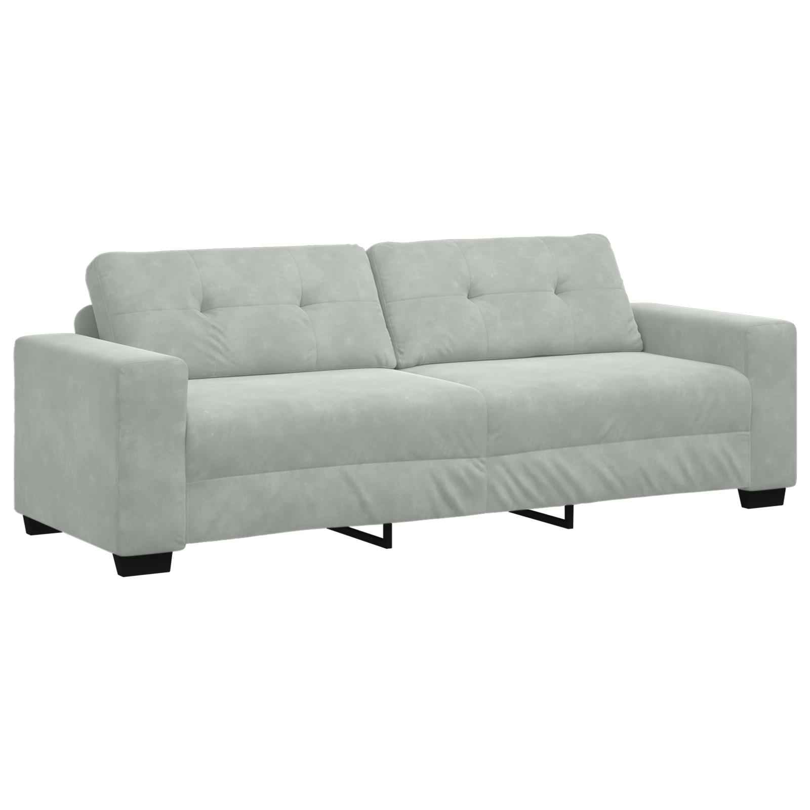 image_product3324639P_Image_3324639-WBG-Angle-3_03 vidaXL Sofa Set with Cushion 3 pcs Grey 221 x 78 x 80 cm Velvet - Image 6
