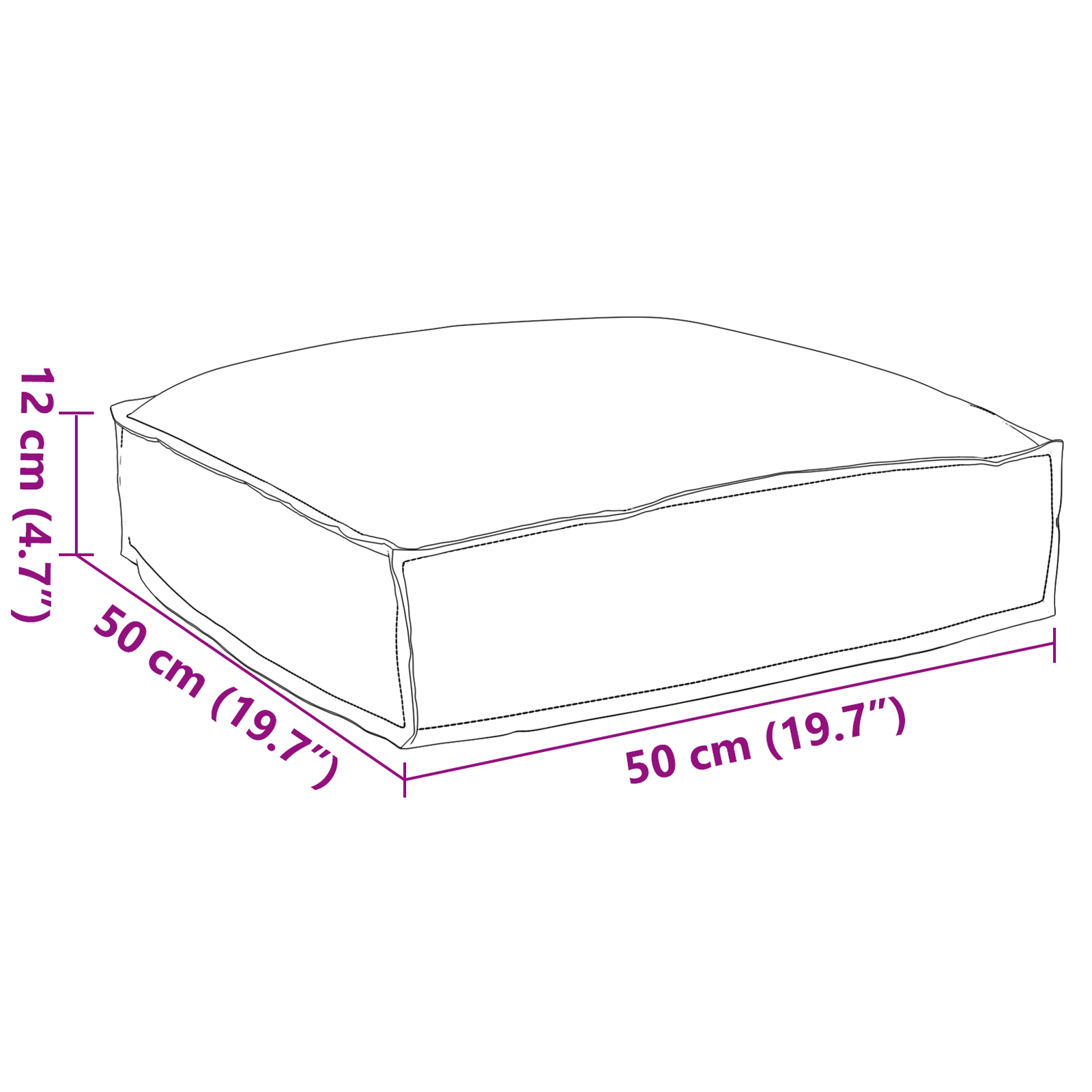 image_product42001468P_Size_42001468-WBG-Size-EU_01 vidaXL Pallet Cushion for suitable for Seat Anthracite 50 x 50 x 12 cm - Image 6