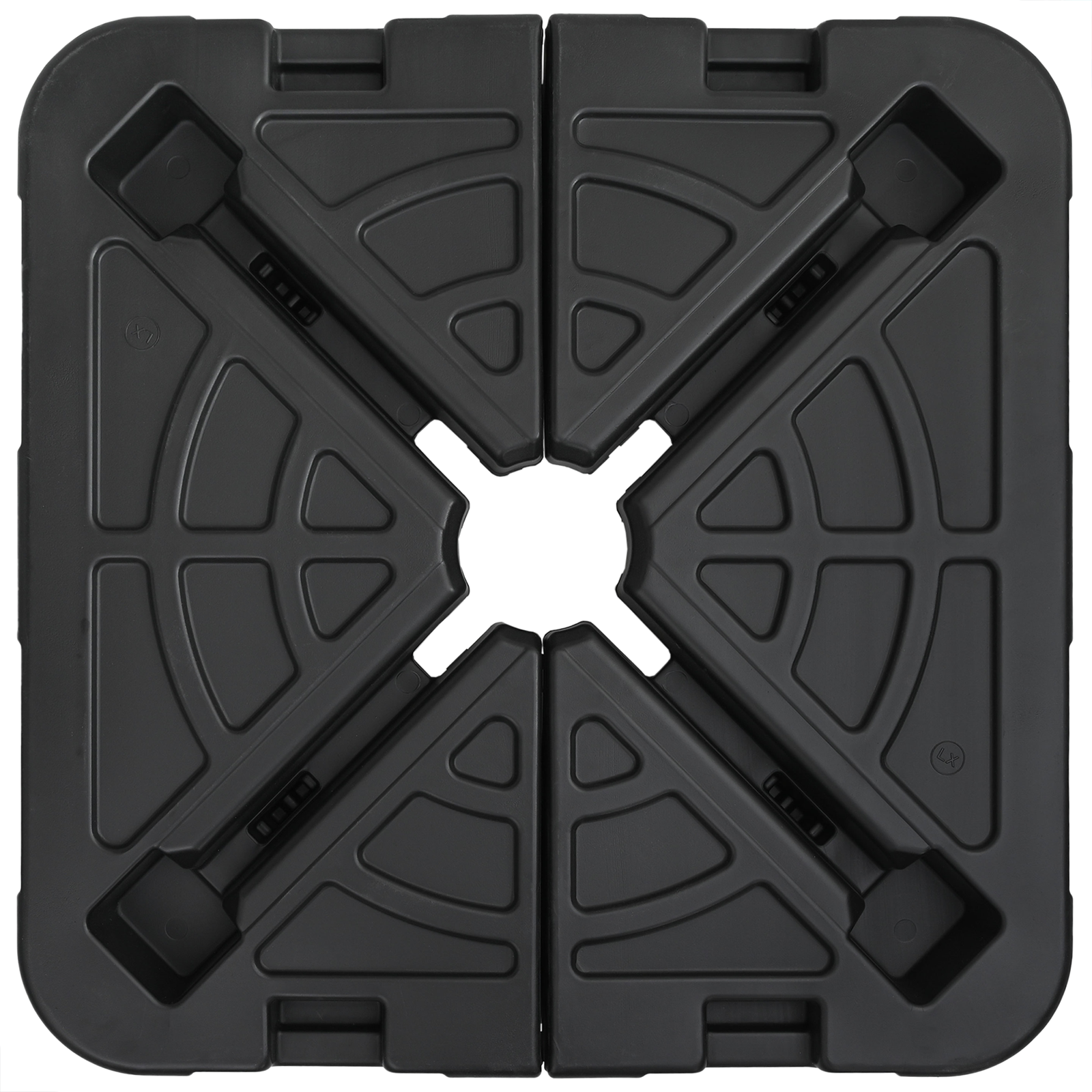 image_product42006933P_Function_42006933-WBG-Function-2_02 vidaXL Umbrella Base Set 2 pcs Black 88.5 x 88.5 x 12 cm Plastic - Image 12