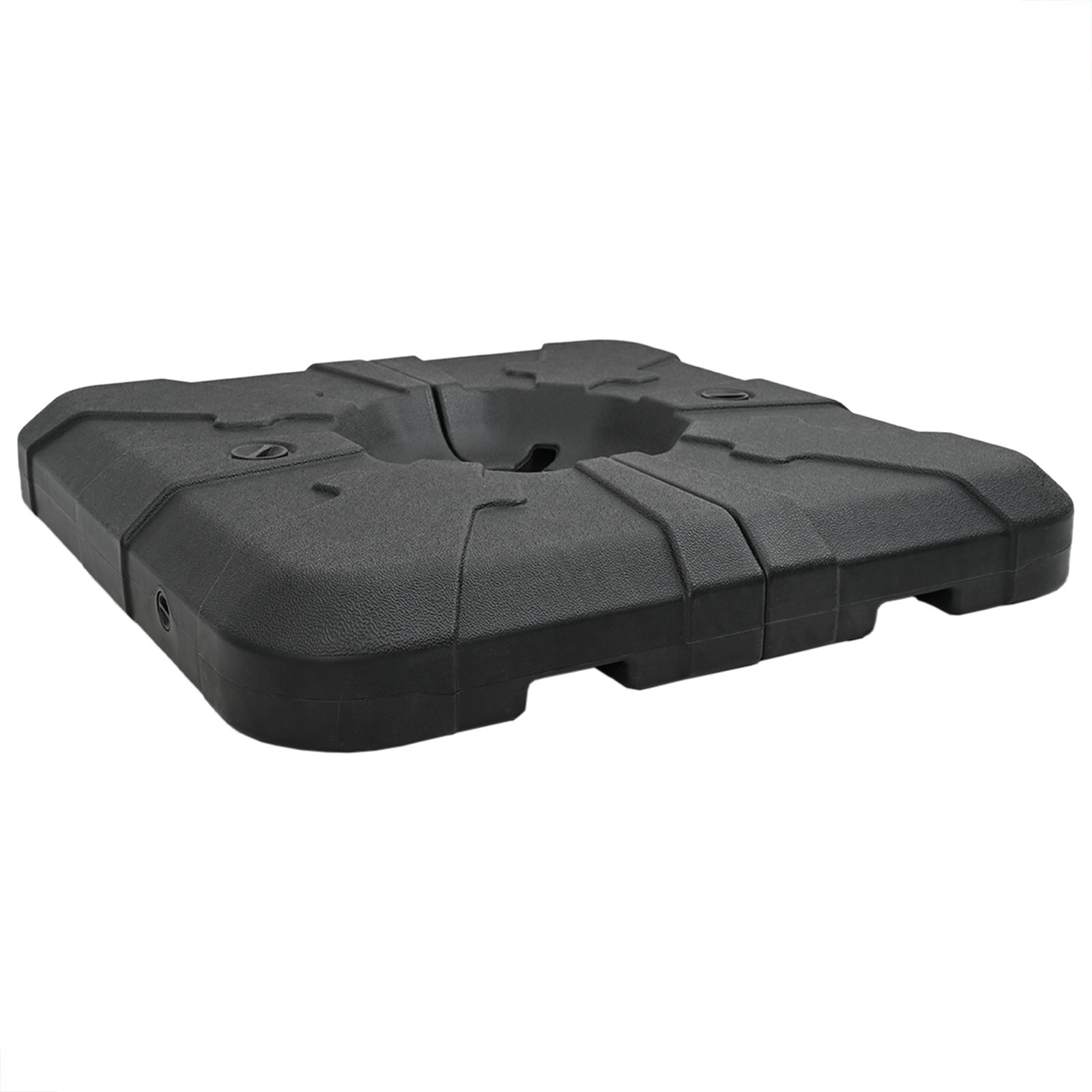 image_product42006933P_Image_42006933-WBG-Angle-Main_01 vidaXL Umbrella Base Set 2 pcs Black 88.5 x 88.5 x 12 cm Plastic - Image 2