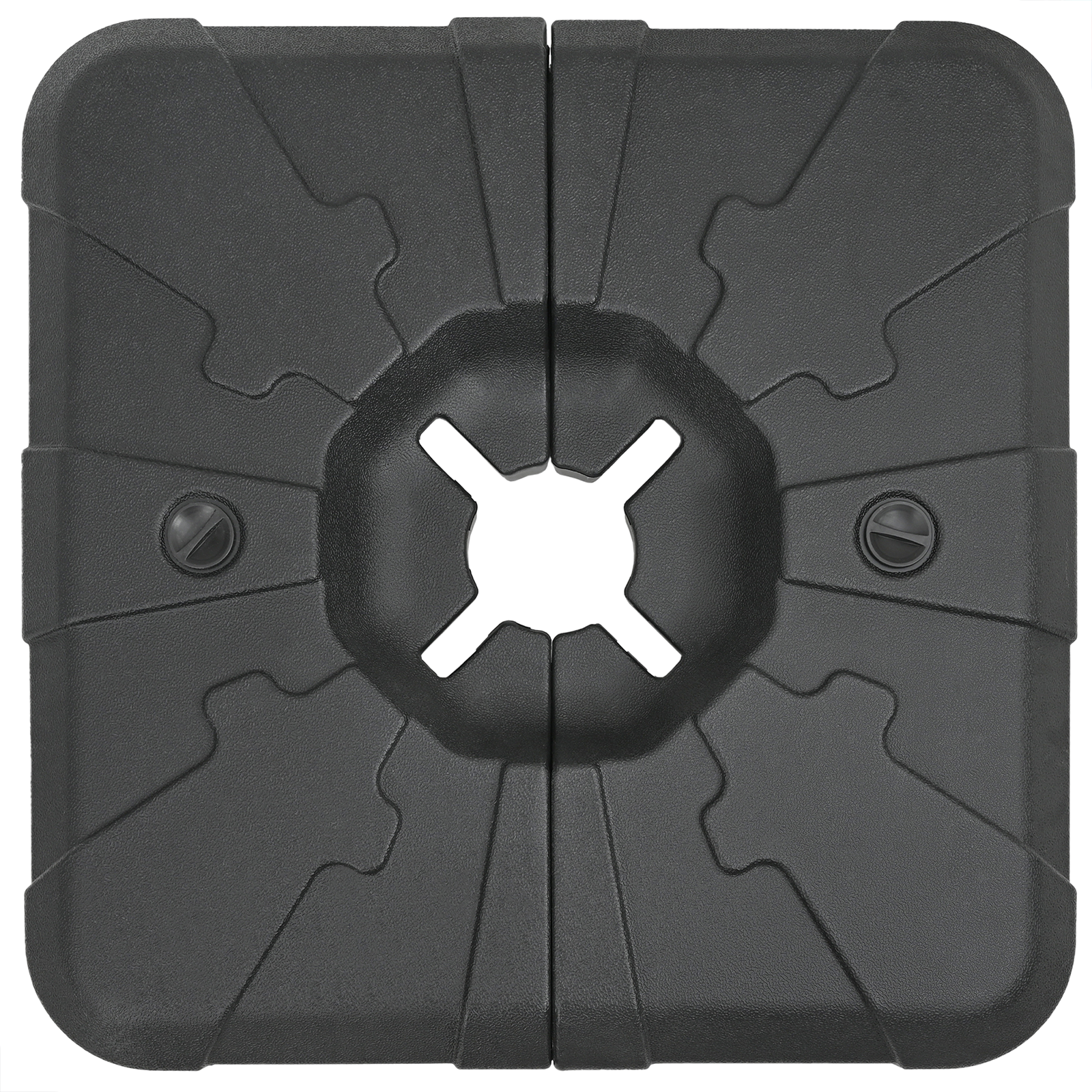 image_product42006933P_Image_42006933-WBG-Top_05 vidaXL Umbrella Base Set 2 pcs Black 88.5 x 88.5 x 12 cm Plastic - Image 8