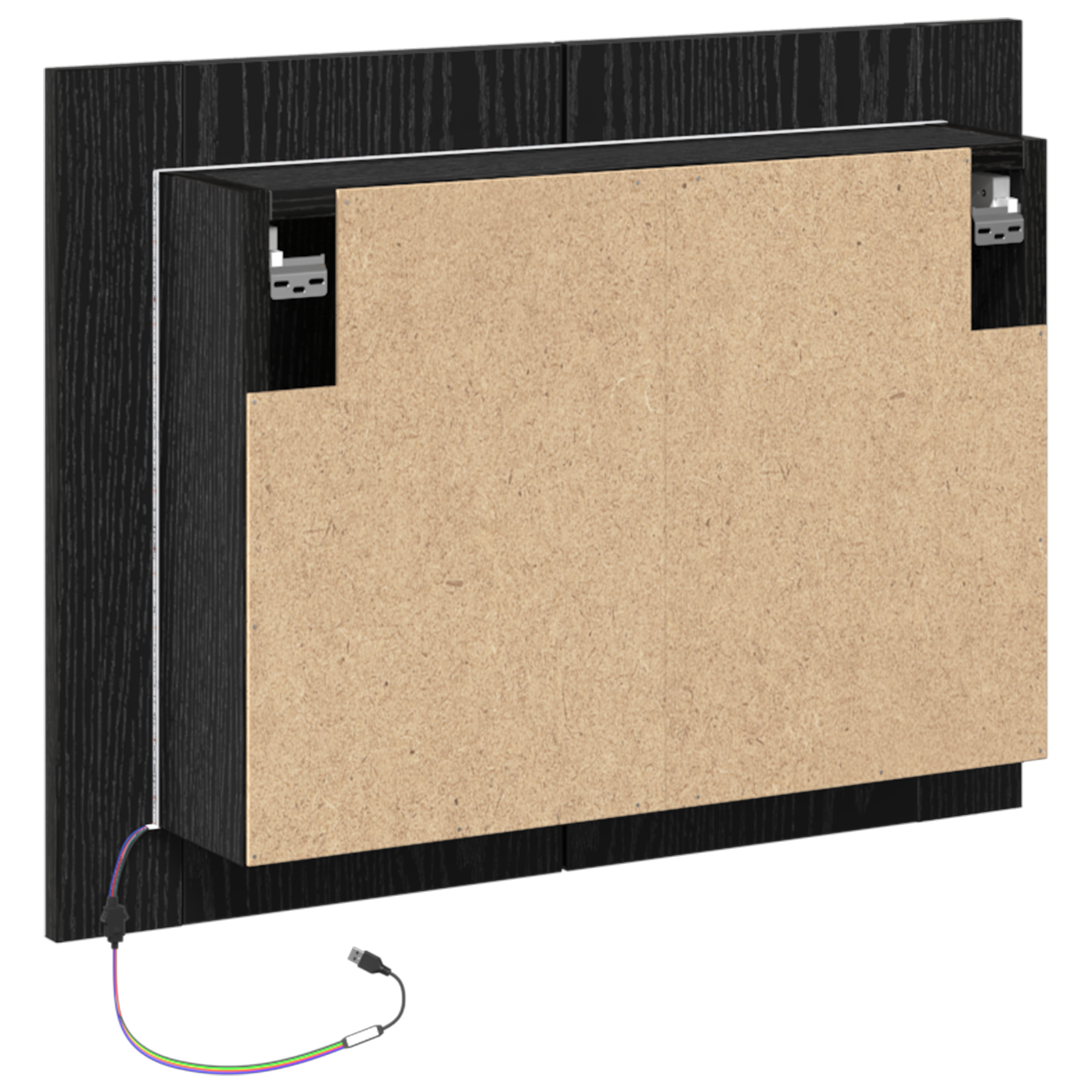 image_product862550P_Image_862550-WBG-Back_03 vidaXL Bathroom Mirror Cabinet with Shelf Black oak 60 x 12 x 45 cm - Image 7