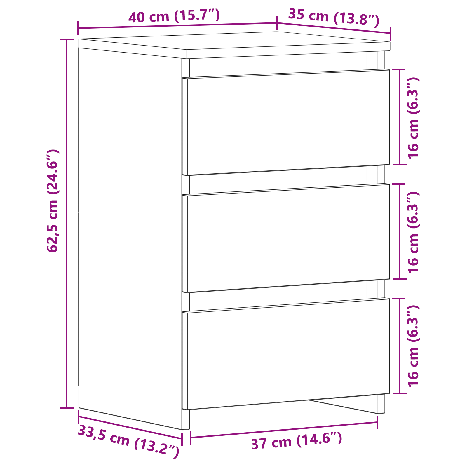 image_product862614P_Size_862614-WBG-Size-EU_01 vidaXL Bedside Cabinet with Drawer 2 pcs Black oak 40 x 35 x 62.5 cm - Image 12
