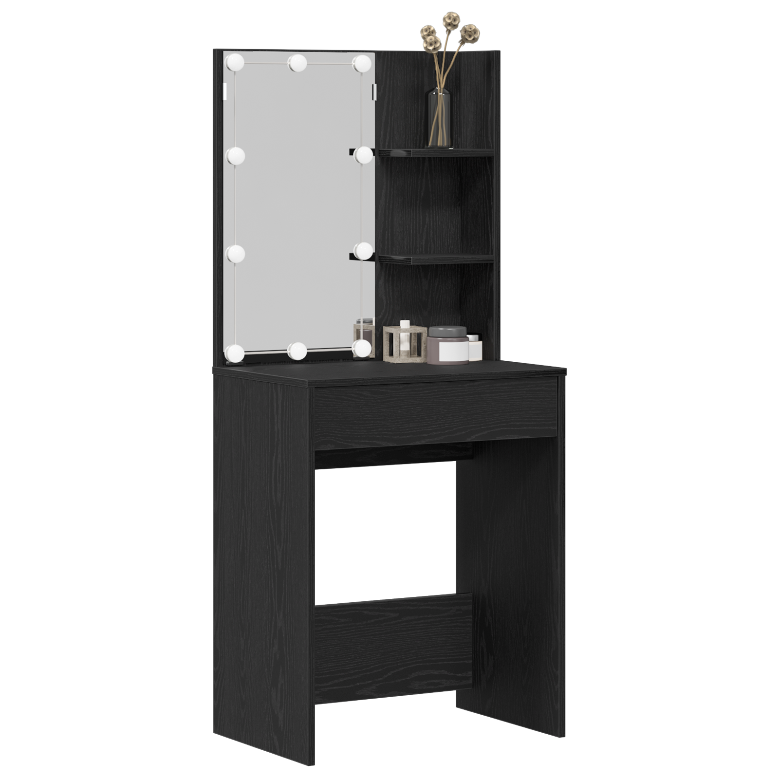 image_product862780P_Staged_862780-WBG-Mood_01 vidaXL Dressing Table Black oak 60 x 40 x 140 cm Engineered Wood - Image 3
