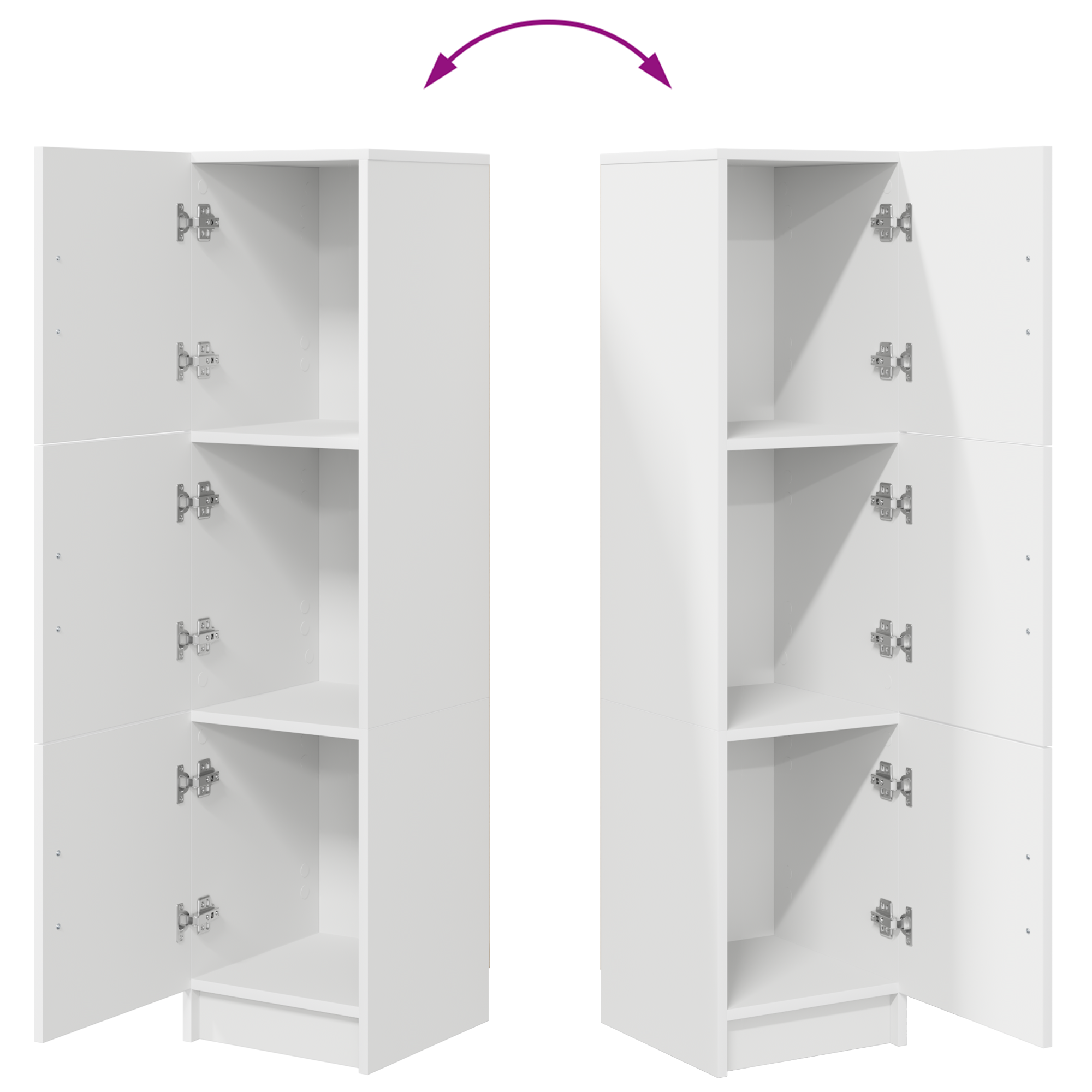 image_product869346P_Function_869346-WBG-Function_01 vidaXL Highboard White 31.5 x 32 x 124 cm Engineered wood - Image 10