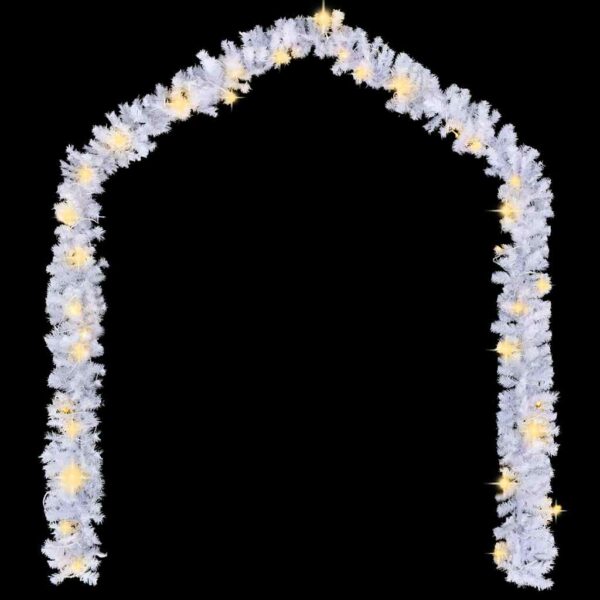 vidaXL Christmas Garland with LED Lights 5 m White - Image 3