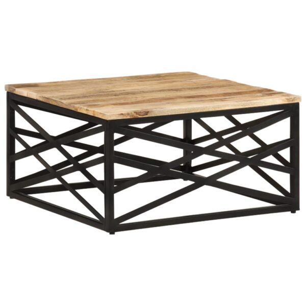 vidaXL Coffee Table 68x68x35 cm Solid Mango Wood - Image 9