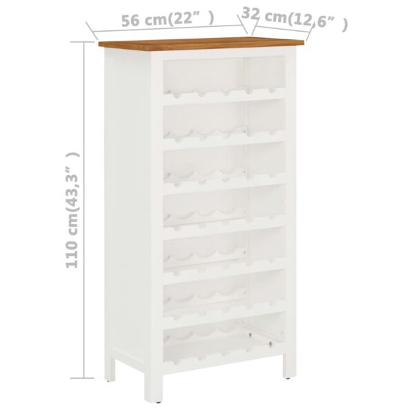 vidaXL Wine Cabinet 56x32x110 cm Solid Oak Wood - Image 8
