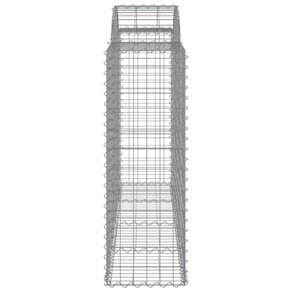 vidaXL Arched Gabion Basket 200x50x120/140 cm Galvanised Iron - Image 4