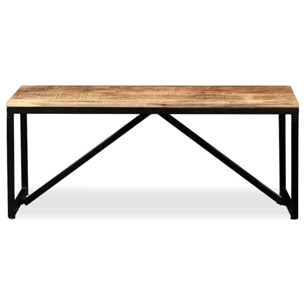 vidaXL Bench Solid Mango Wood 110x35x45 cm - Image 2