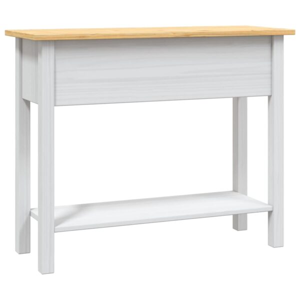 vidaXL Console Table Mexican Pine Corona Range White 90x34.5x73 cm - Image 7