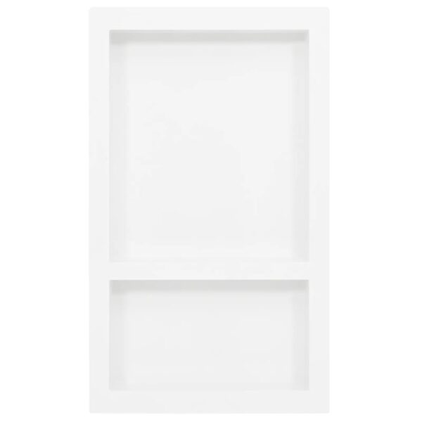 vidaXL Shower Niche with 2 Compartments High Gloss White 41x69x9 cm - Image 2
