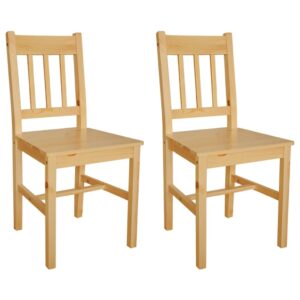 vidaXL Dining Chairs 2 pcs Pinewood