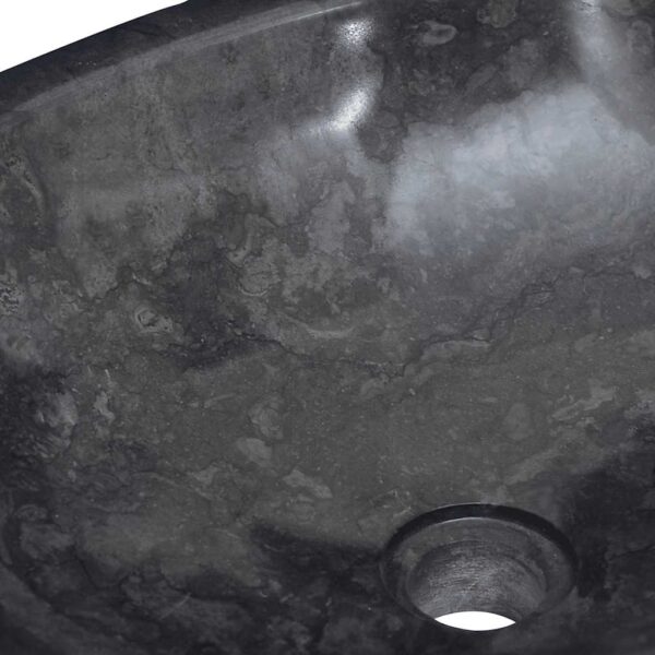 vidaXL Sink Black 53x40x15 cm Marble - Image 6