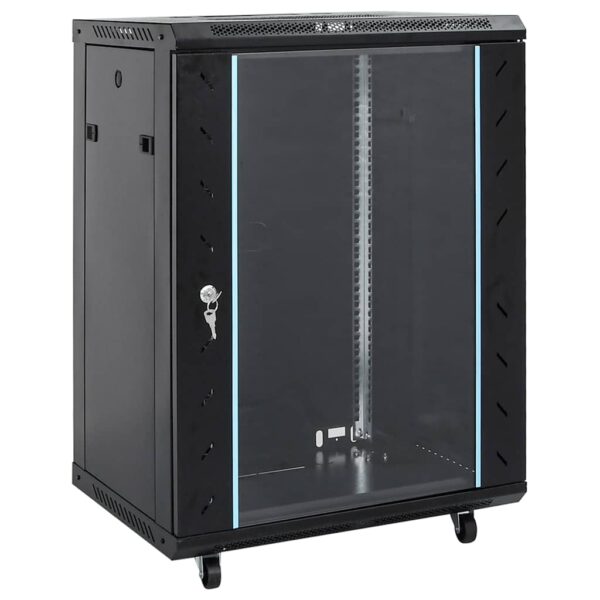 vidaXL 15U Network Cabinet with Swivel Feet 19" IP20 60x45x86 cm - Image 1