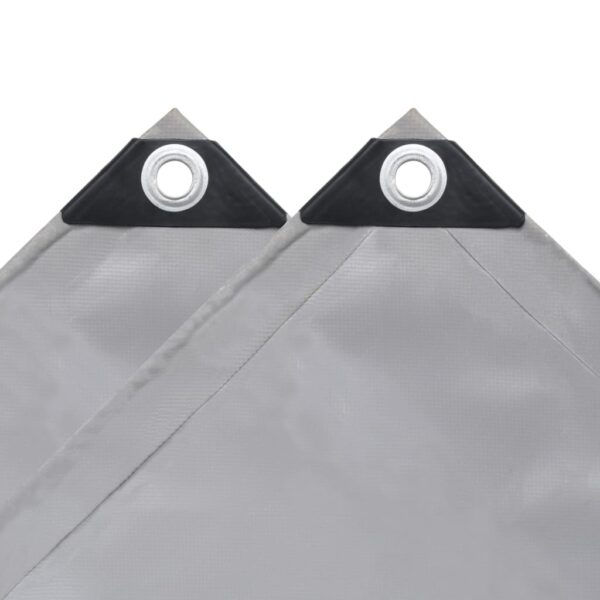 vidaXL Tarpaulin 650 g/m² 6x8 m Grey - Image 4