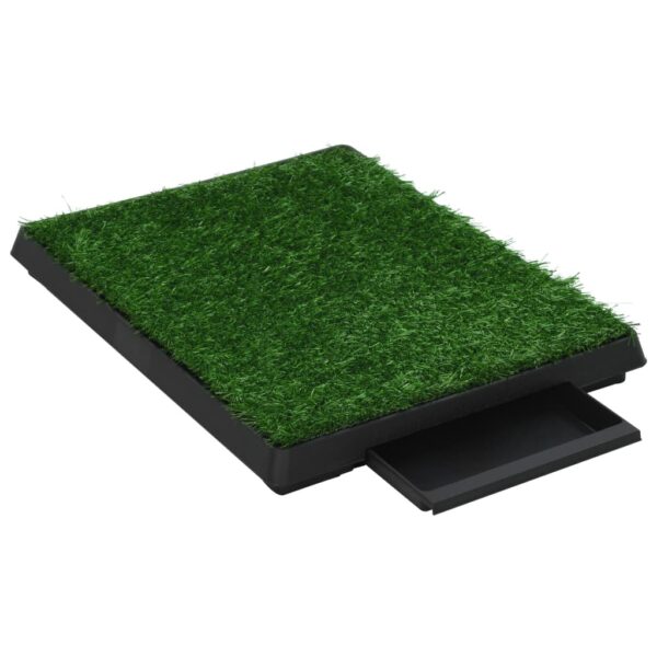 vidaXL Pet Toilets 2 pcs with Tray & Faux Turf Green 63x50x7 cm WC - Image 5