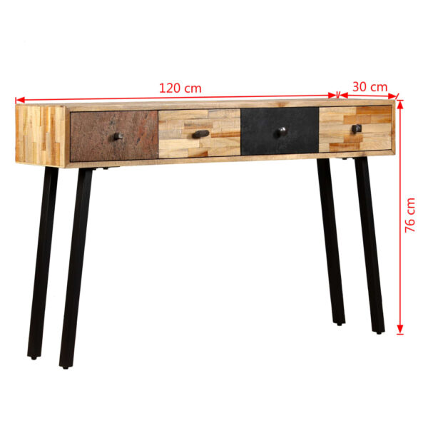 vidaXL Console Table 120x30x76 cm Solid Reclaimed Teak - Image 11