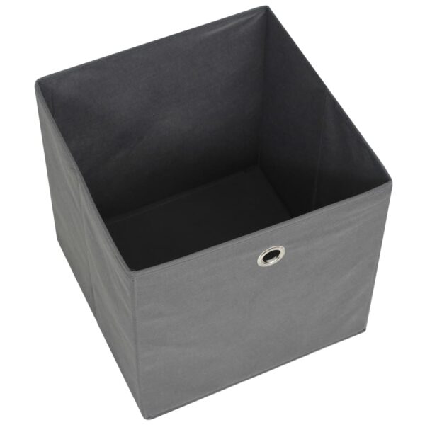 vidaXL Storage Boxes 10 pcs Non-woven Fabric 32x32x32 cm Grey - Image 5