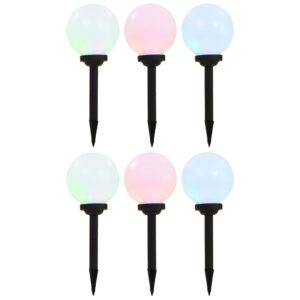 vidaXL Outdoor Solar Lamps 6 pcs LED Spherical 20 cm RGB
