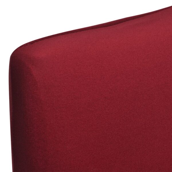 vidaXL 6 pcs Bordeaux Straight Stretchable Chair Cover - Image 2