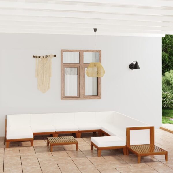 vidaXL 12 Piece Garden Lounge Set with Cushions Solid Acacia Wood - Image 1
