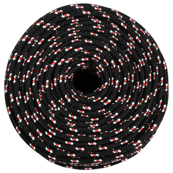 vidaXL Boat Rope Black 10 mm 25 m Polypropylene - Image 3