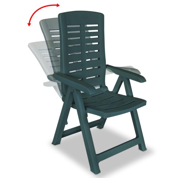 vidaXL 3 Piece Bistro Set Plastic Green - Image 5